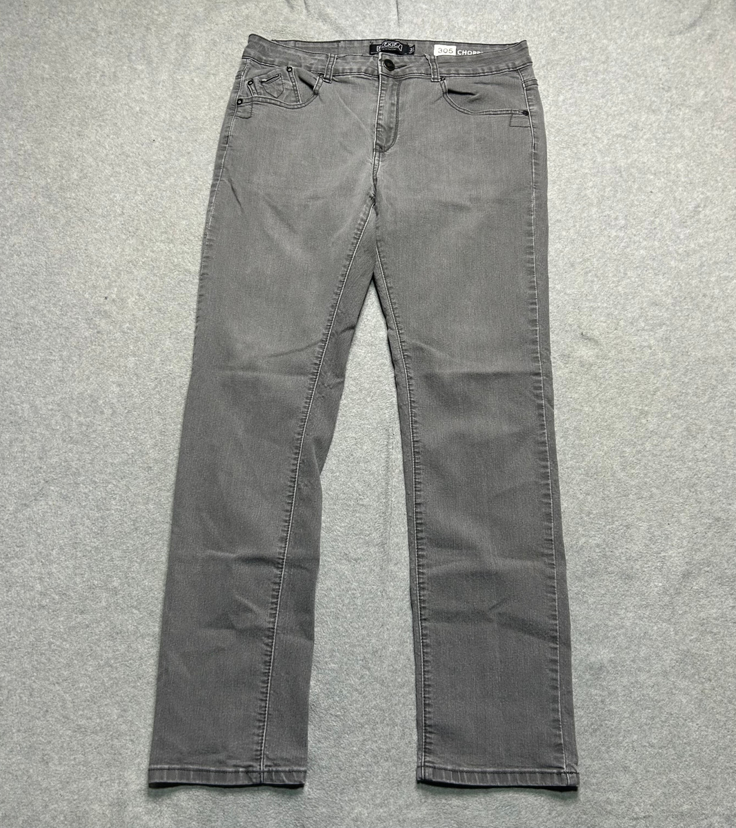 Ezekiel Jeans Mens 33 X 32 Gray 305 Chopper Straight Leg Stretch