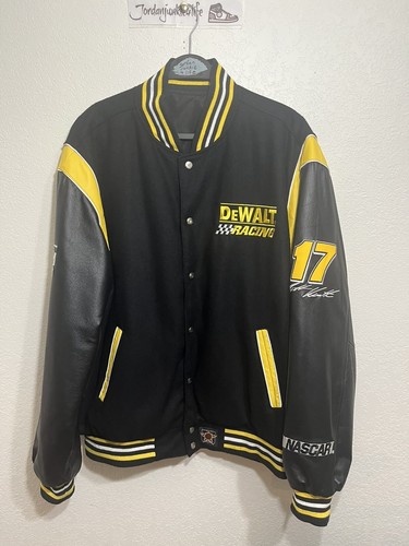 Vintage DeWalt Matt Kenseth NASCAR Jacket Men’s XL JH Design Button Snap Rever