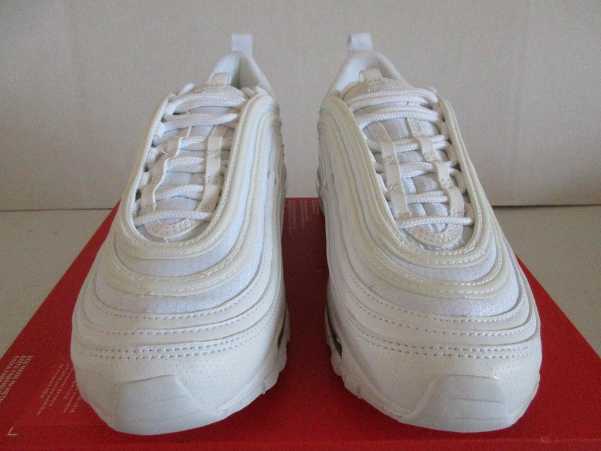 NIKE AIR MAX 97 (GS) WHITE-WHITE-METALLIC SILVR SZ 4.5Y