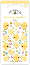 Doodlebug Sprinkles Chickies Cute Yellow Chicks Flowers Easter
