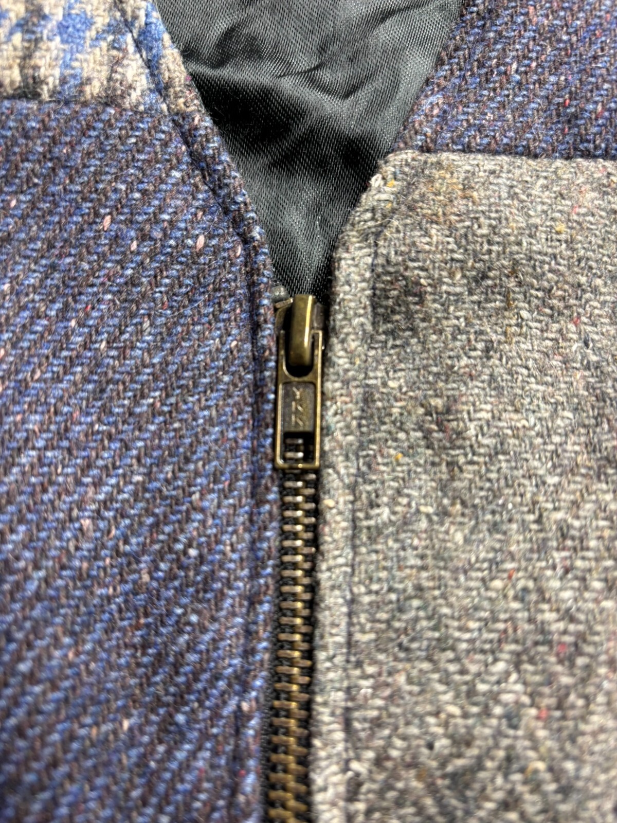 Paragraph Wool Vest S Patchwork Zipper - image 4