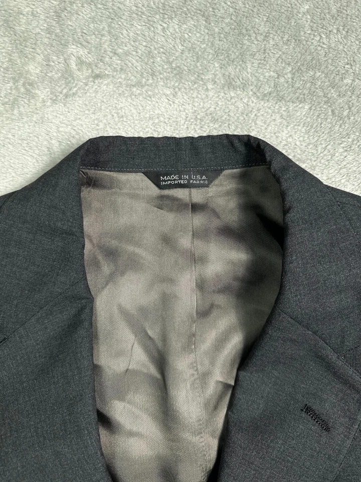 VTG Union USA Ralph Lauren Polo University Club Blazer Jacket Wool Gray 23 P2P - image 4 of 4