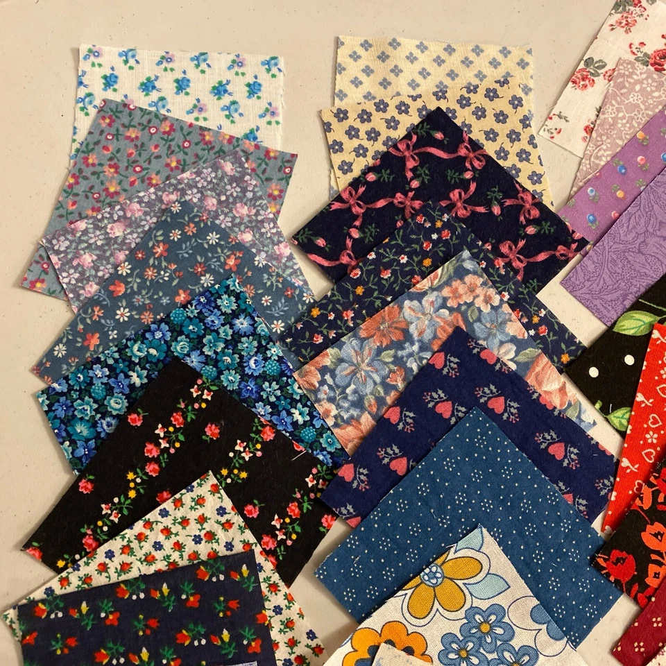 100 3 INCH (3” X 3”) QUILT SQUARES - Cotton Fabric Crafts Sew - No Duplicates - Image 3 of 4