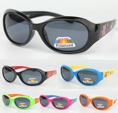 Kinder Kids Sonnenbrille oval leicht flexibles Gestell polarisiert UV400 Sonnenbrillen
