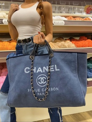 chanel large deauville tote