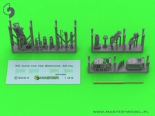 MASTER GM-35-063, Browning M2HB .50 cal machine gun on tank mount WWII ver, 1:35