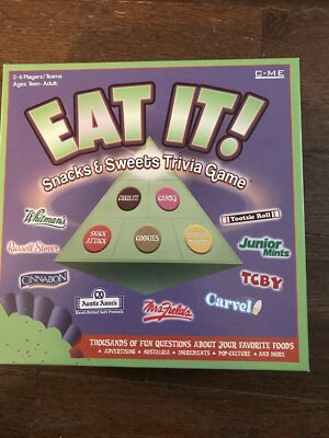 100% Complete 2004 Eat it! Snacks And Sweets Trivia Board Game By C-Me, LLC