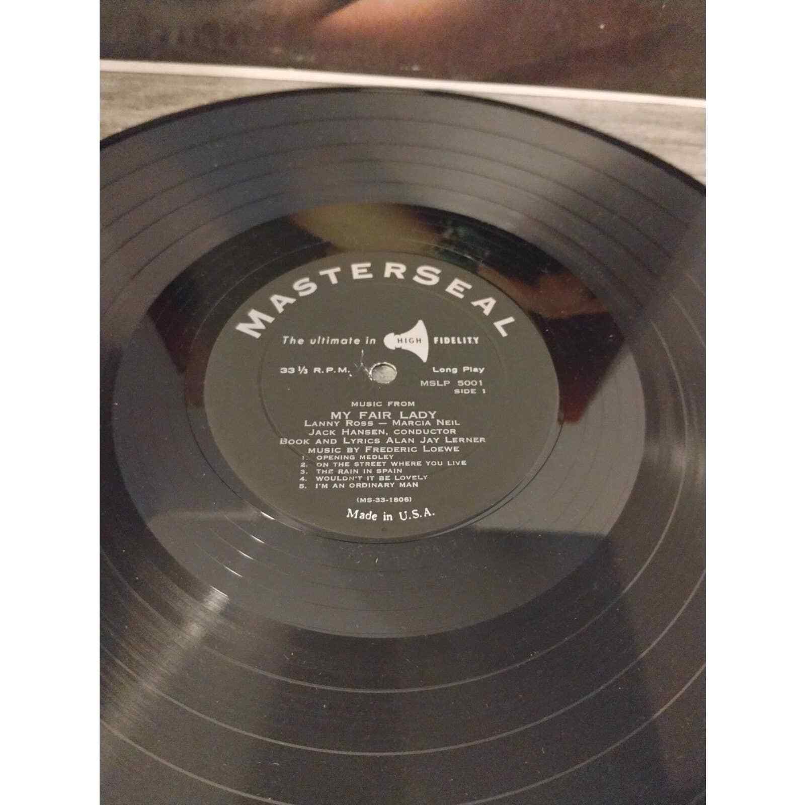 LANNY ROSS My Fair Lady Highlights 1957 Vinyl LP Masterseal MSLP 5001