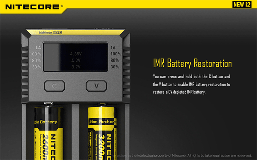 NITECORE Nuovo caricatore i2 con 4 batterie ricaricabili RCR123A Li-ion 650mAh EBR65 - Foto 6 di 12
