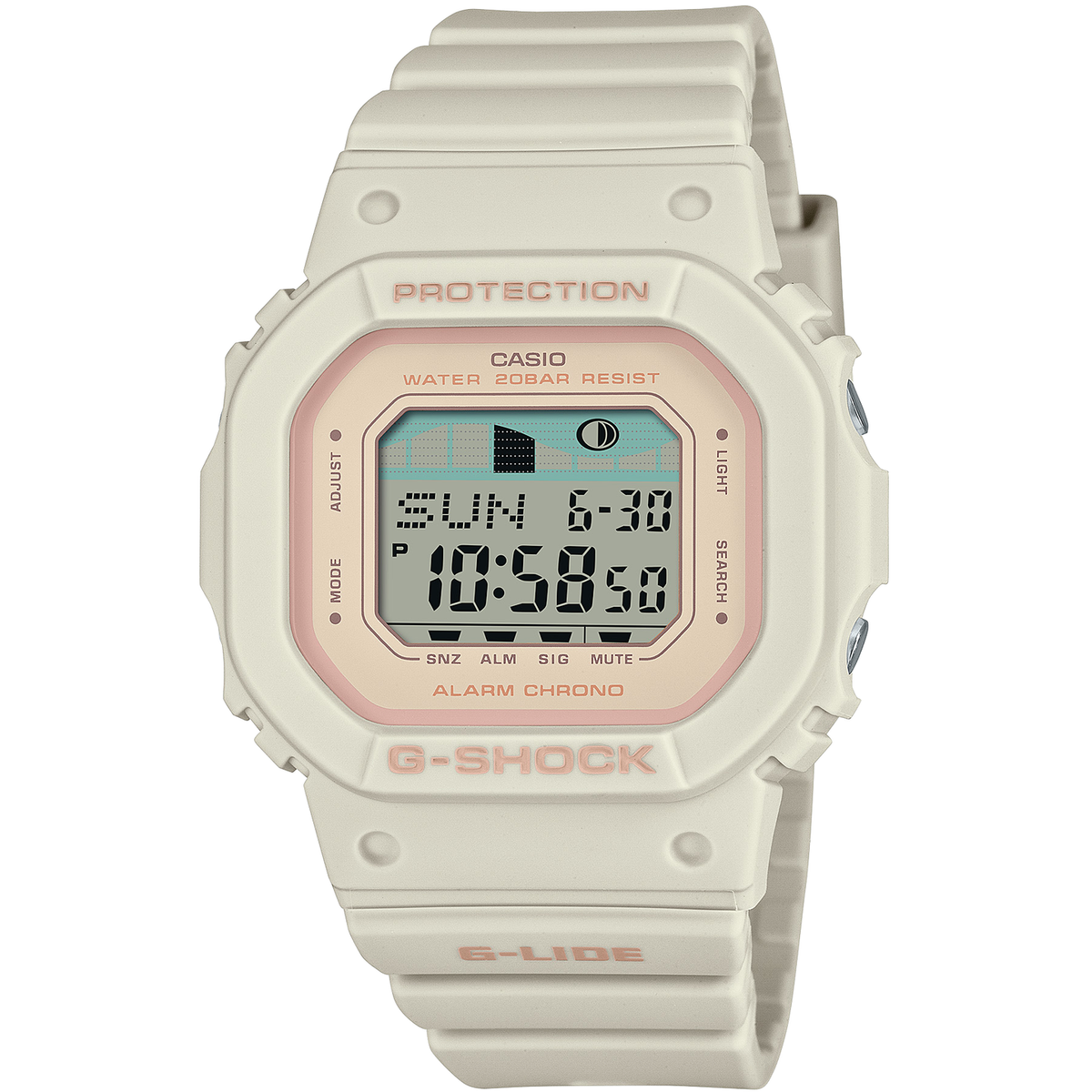 CASIO G-SHOCK GLX-S5600-7JF G-LIDE Tide Graph Digital Watch Beige