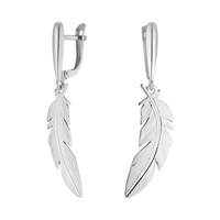 Ohrringe Silberohrringe Damenohrringe 925 Silber Feder Echtschmuck