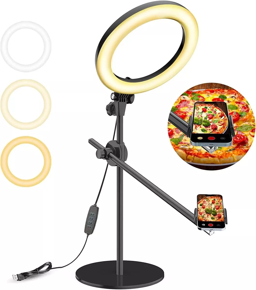 LUXSURE Selfie Ring Light with Stand Phone Holder 10