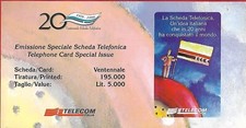 #FOLDER vuoto FL 98-10 - 20 ANNI SCHEDA TELEFONICA - usato (vedi foto)#