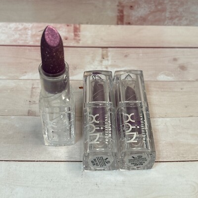 Lot of 3-NYX DIAMOND & ICE PLEASE! LIPSTICK - SLLE01 ICON LIVING
