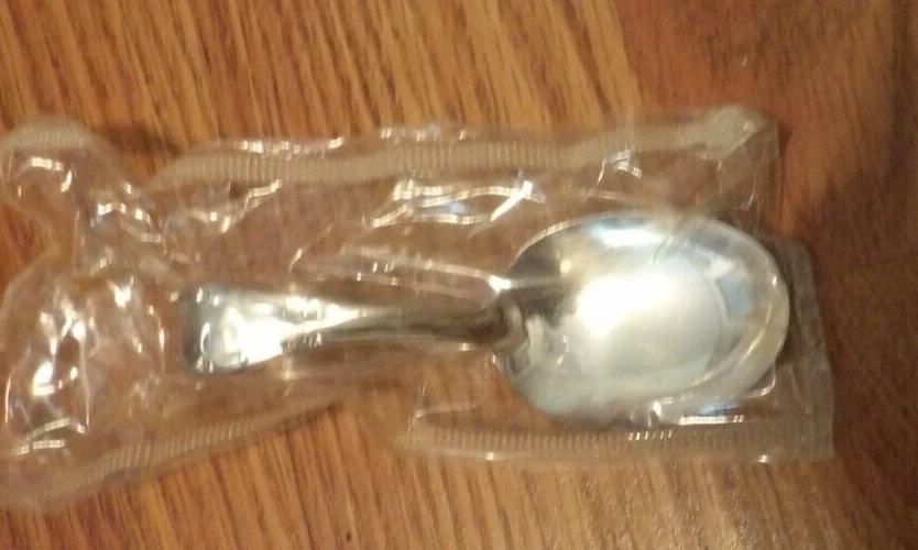 NEW Community Silverplate Curved Handle Bent Baby Spoon- Huntington Pattern - Image 3 of 4