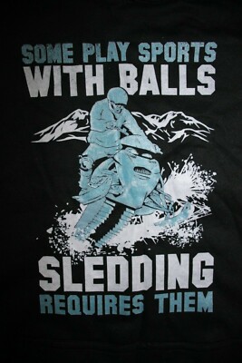 Just Ride 'SLEDDIN REQUIRES BALLS' Hoodie – Black, 50/50 Blend, Sizes S-2XL - View #4