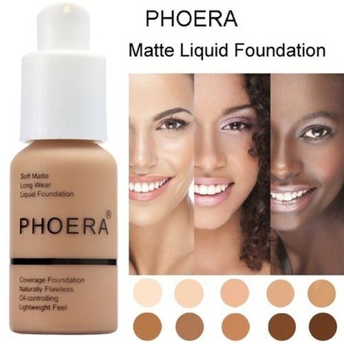 PHOERA Foundation Concealer 109 MOCHA Full Coverage Matte Bright long lasting UK - Picture 2 of 4