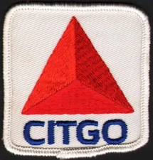 Vintage uniform patch CITGO gas oil triangle logo unused new old stock n-mint
