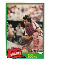 1981 TOPPS BASEBALL CARD #290 BOB BOONE PHILADELPHIA PHILLIES - NM/MT