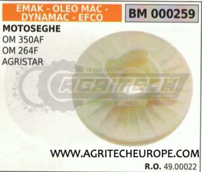 4900022 Starter Pulley Chainsaw EMAK EFCO OLEOMAC OM 350 264 AGRISTAR