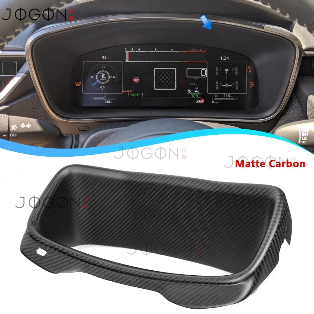 GR Dry Carbon For Toyota GR Corolla Morizo 23+ Speed Meter Gauge Covers Odometer - Picture 1 of 15