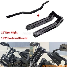 1-1/8″ Club Style Handlebar & Pullback Risers Kit For Harley Softail Street Bob