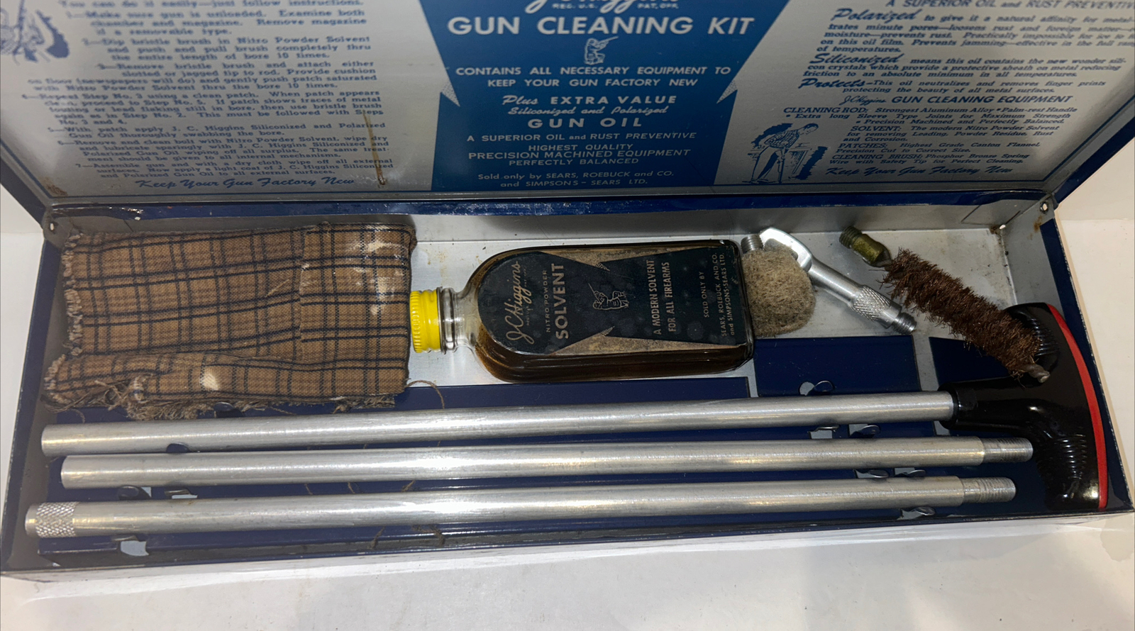 Vintage JC Higgins Gun Cleaning Kit Model No. 2140 1950's eBay