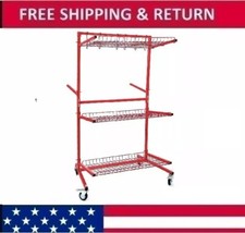 Moble Parts Cart For Automotive Tools Storage Rack Auto Paint Repair Shop Garage