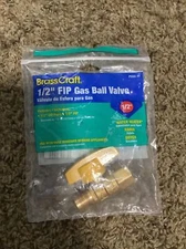 Brass Craft Straight Gas Ball Valve 1/2" x 1/2" PSSD-41