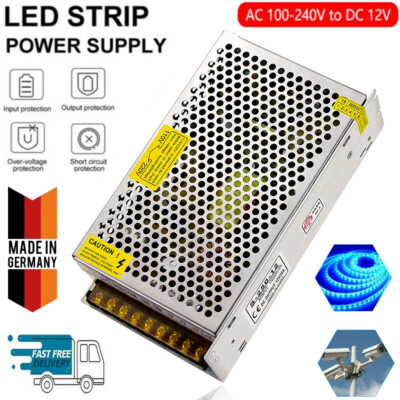 DC 12V 30A LED Netzteil Trafo Schaltnetzteil Transformator Power Supply Adapter