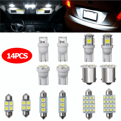Kit 14 Piezas Luces LED T10 36mm Interior Coche Accesorios Mapa Domo Matrícula L - Imagen 9 de 12