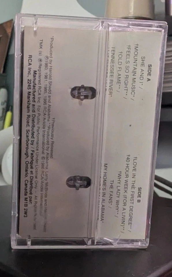 Alabama Greatest Hits cassette tape GOOD! RCA 1986 (e) - Image 2 of 4