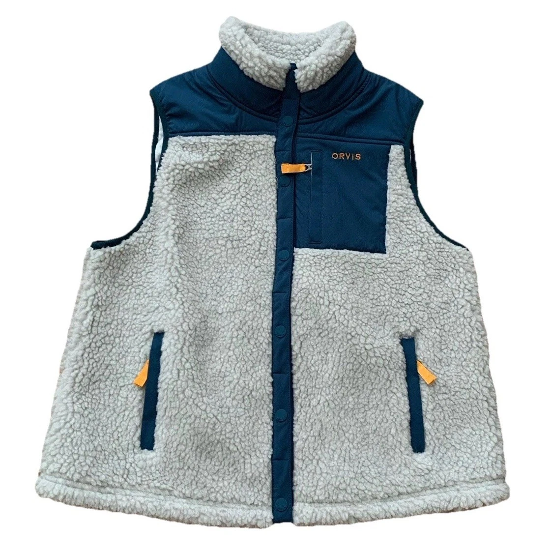 Orvis Mad River Snap Vest Mens M Teal Gray Sherpa Fleece Outdoor 3J3C NWT
Opens in a new window or t