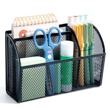 Magnetic Pen Holder Dry Erase Marker Holder, Strong Magnet Metal Mesh Pencil ...