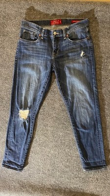Lucky Brand Jeans Womens 27 Sienna Cigarette Skinny Distressed Blue Midrise