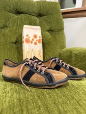 Keds Grasshoppers Velveteen Brown Black 1970s Sneakers WE 161 Size 7.5 Original