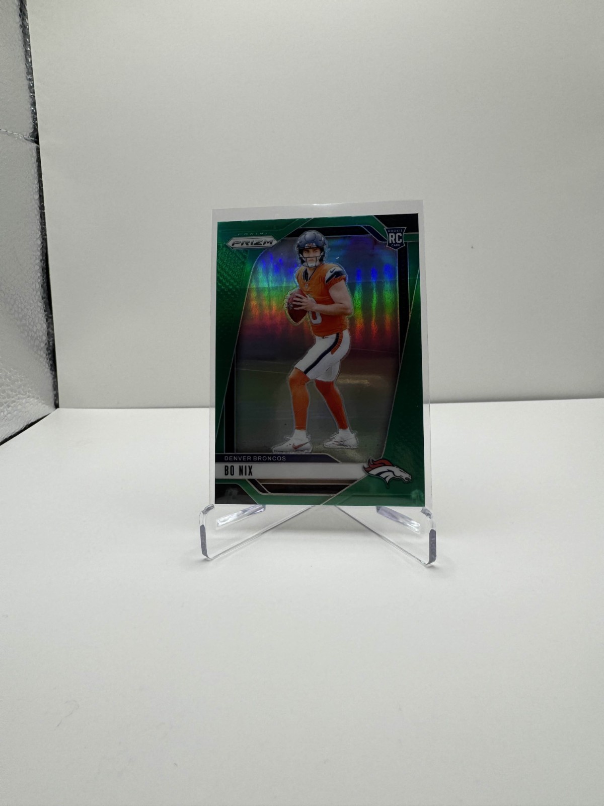 2024 Panini Prizm - Rookies Bo Nix #309 Green Prizm (RC)