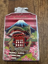 Vtg 1950’s Memory of Japan Mount Fiji Souvenir Cigarette Case/Lighter