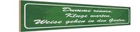Holzschild 10X46 Cm Dumme Rennen Kluge Warten Garten Spruch Zitat Deko Geschenk