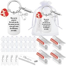 72 Pcs Nurse Appreciation Gifts Include 24 Nurse Keychain 24 Tassel Organza B...