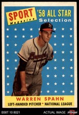 1958 Topps #494 Warren Spahn All-Star Braves HOF 5 - EX