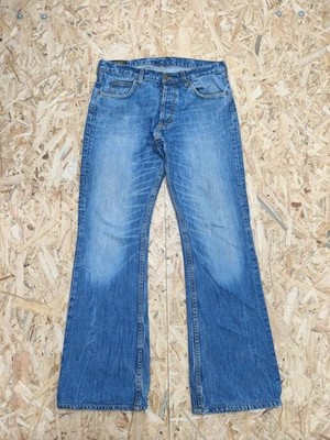 Lee Bootcut Rock Hippy Vintage Y2K Mens Jeans Denim Fade pants W32