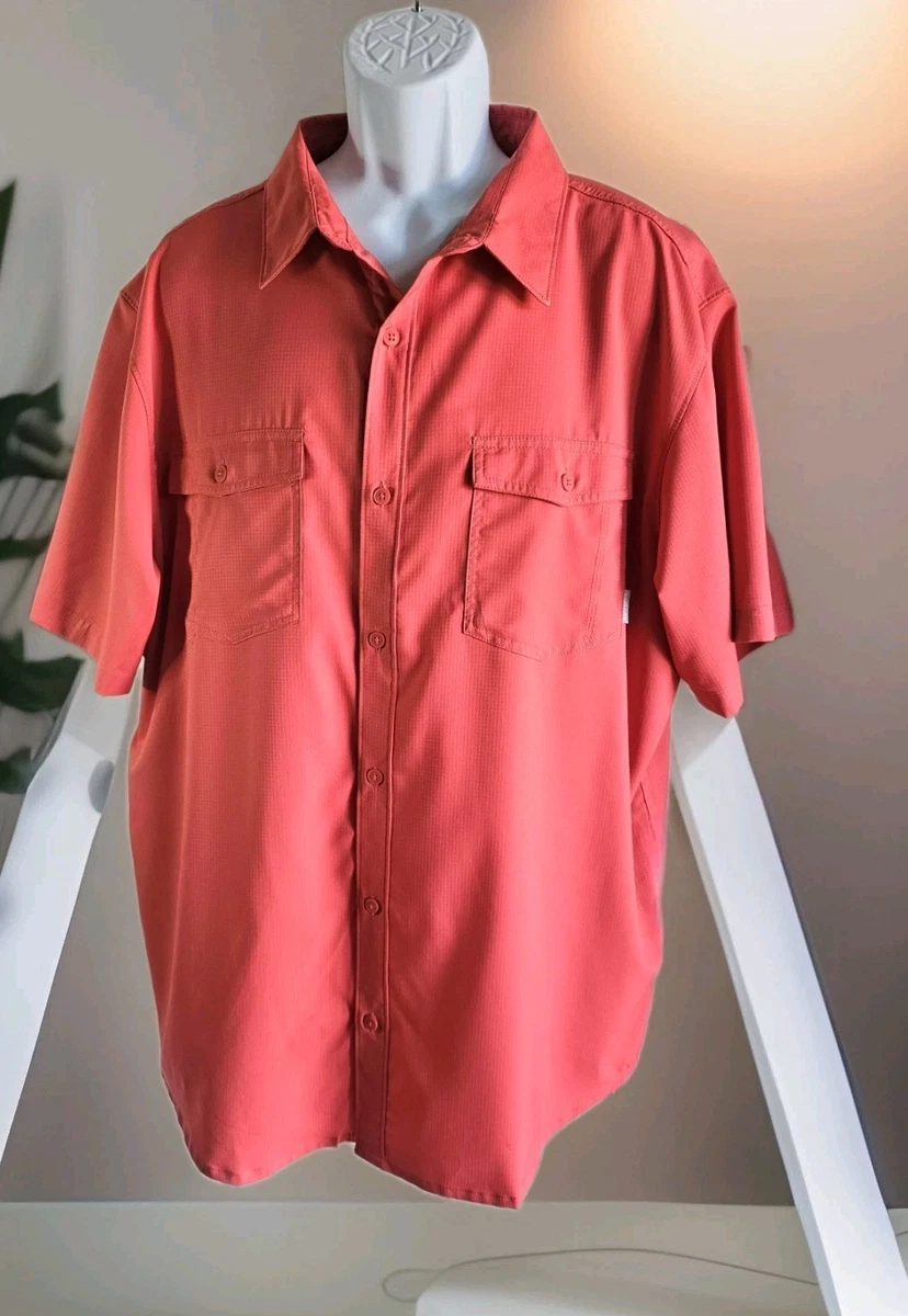 Chemise Columbia PFG Homme 2XL Rose – Manches Longues, Protection UV