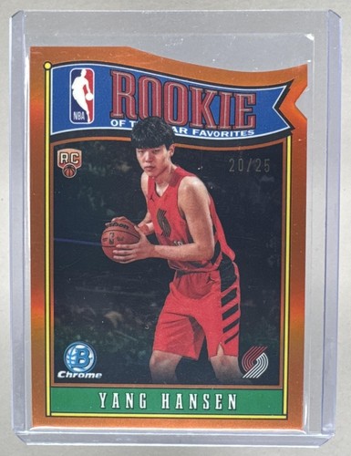 Yang Hansen 2025 Bowman Chrome #RY-15 Orange Refractor ROY Favorites RC /25