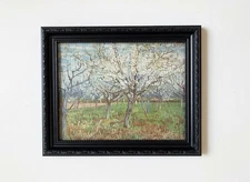 Framed Art Print by VAN GOGH Orchard | Ornate Black Frame | Impressionist Wall 