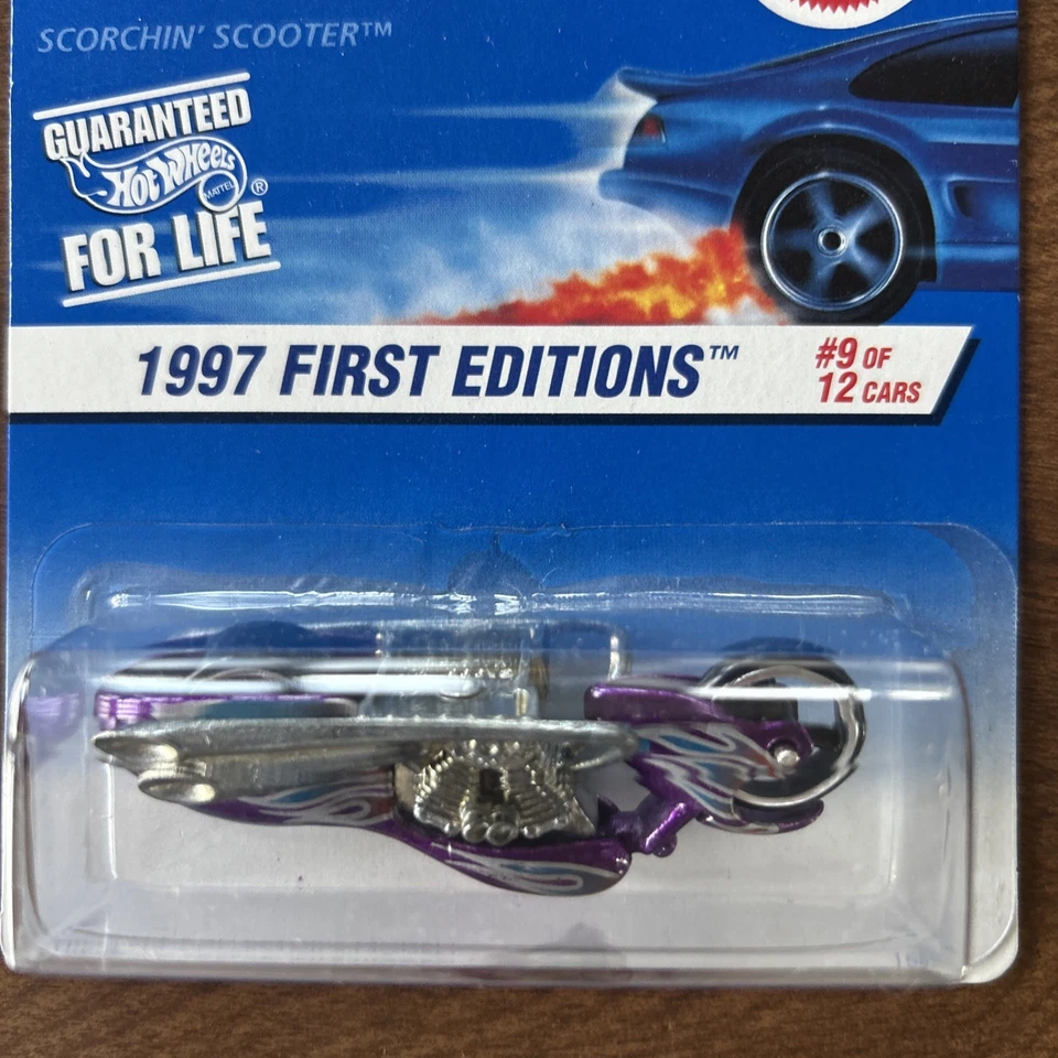 Hot Wheel defeito de fábrica, 1997 1ª edição #9, scooter escaldante SEM GUIDÃO! - Imagem 2 de 3