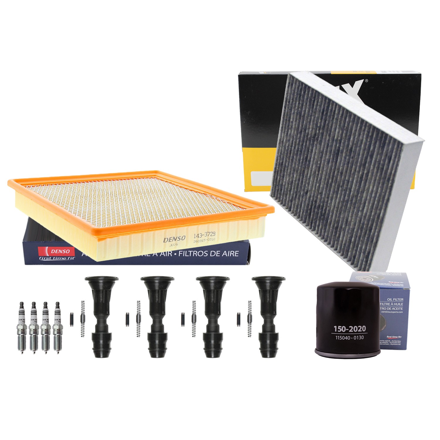 Denso Tune Up Kit NGK 4 Spark Plugs  Boots Kit for Buick Regal 2.0 L4 Turbo X