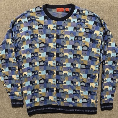 J Simon 3D Grandpa Size XL Biggie Coogie Aesthetic 100% Cotton Sweater Vintage