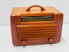 VINTAGE GENERAL ELECTRIC L-571 BUTTERSCOTCH CATALIN DECO TUBE RADIO