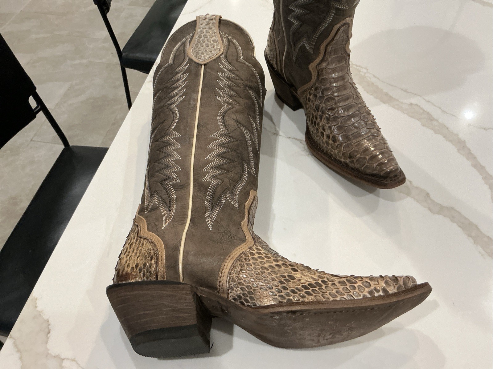 Idyllwind Stunning Exotic Python Tall Western Boo… - image 1